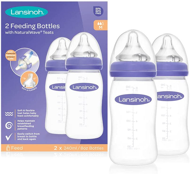 Lansinoh Feeding Bottles 2 x 240ml Maternity