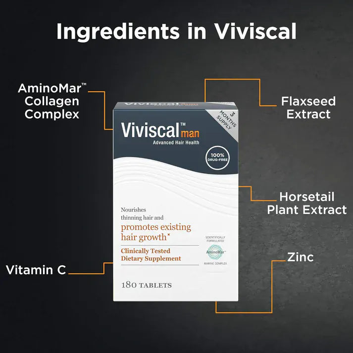 Viviscal Man Hair Supplement 180 Tablets Mens Health Viviscal Man Hair Supplement 180 Tablets | 3 Month Supply Ireland
