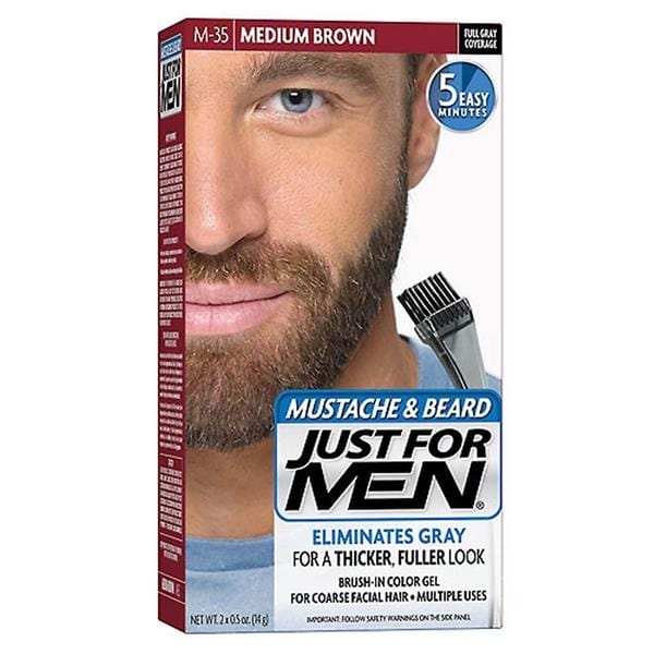 Just For Men - Moustache and Beard Gel ~ Medium Brown M35 Mens Toiletries