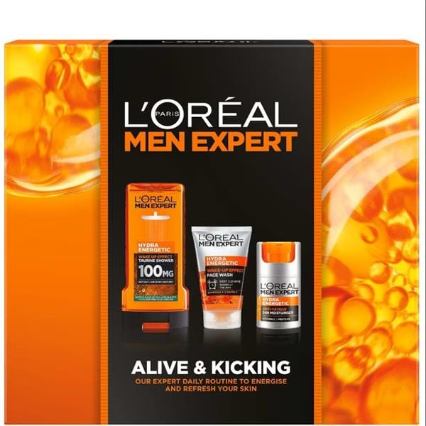 L'Oreal Men Expert Alive And Kicking 3 Piece Gift Set Mens Toiletries L'Oreal Men Expert Alive And Kicking 3 Piece Gift Set