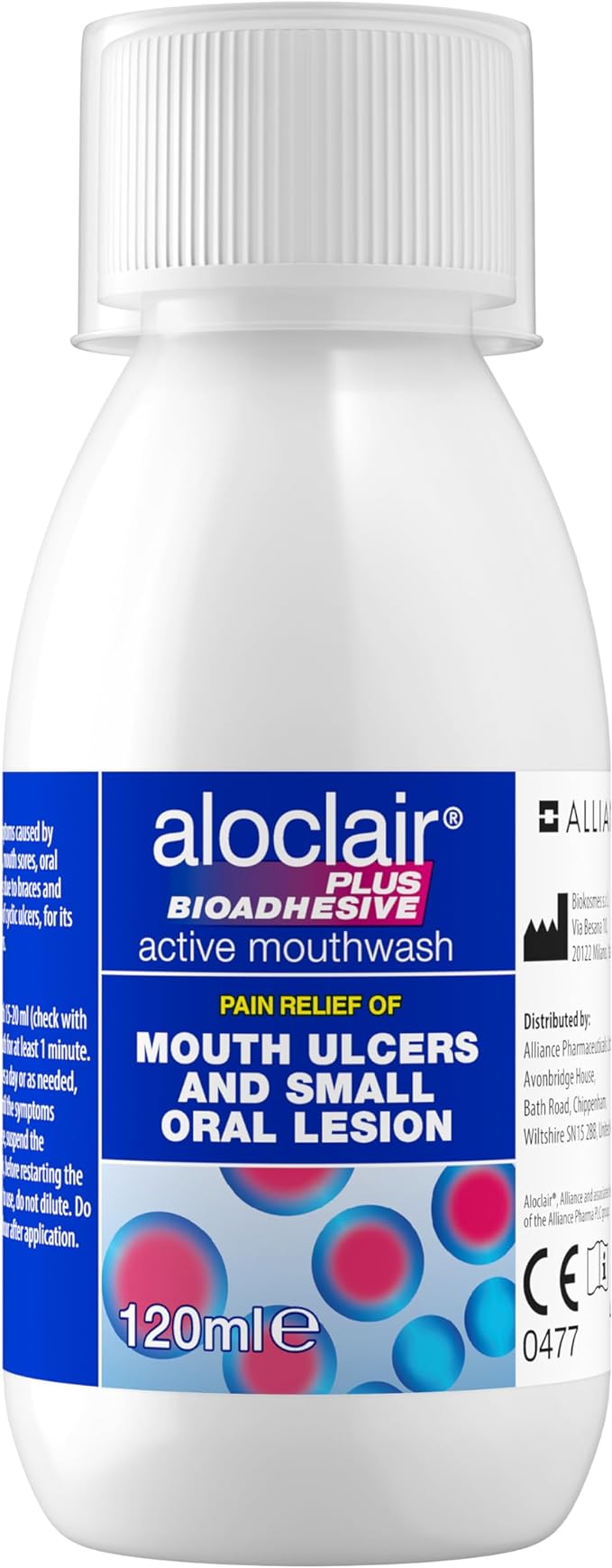 Aloclair Plus Bioadhesive Mouth Ulcer Treatment Mouthwash 120ml Mouth Care