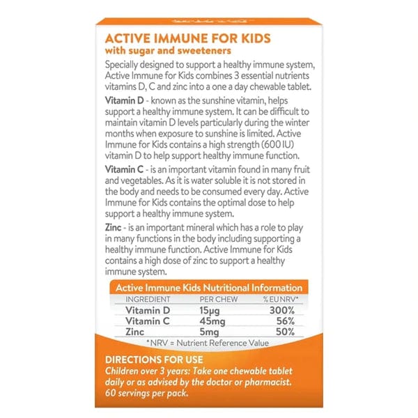 Active Immune For Kids Chewable Tabs (60) Multi Vitamins