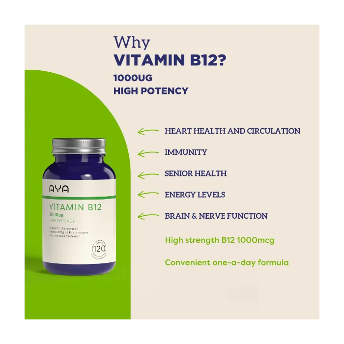 AYA Vitamin B12 1000mcg (60) Multi Vitamins AYA Vitamin B12 1000mcg (60)