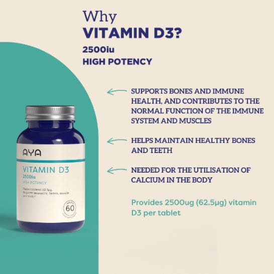 AYA Vitamin D3 2500IU (60) Multi Vitamins