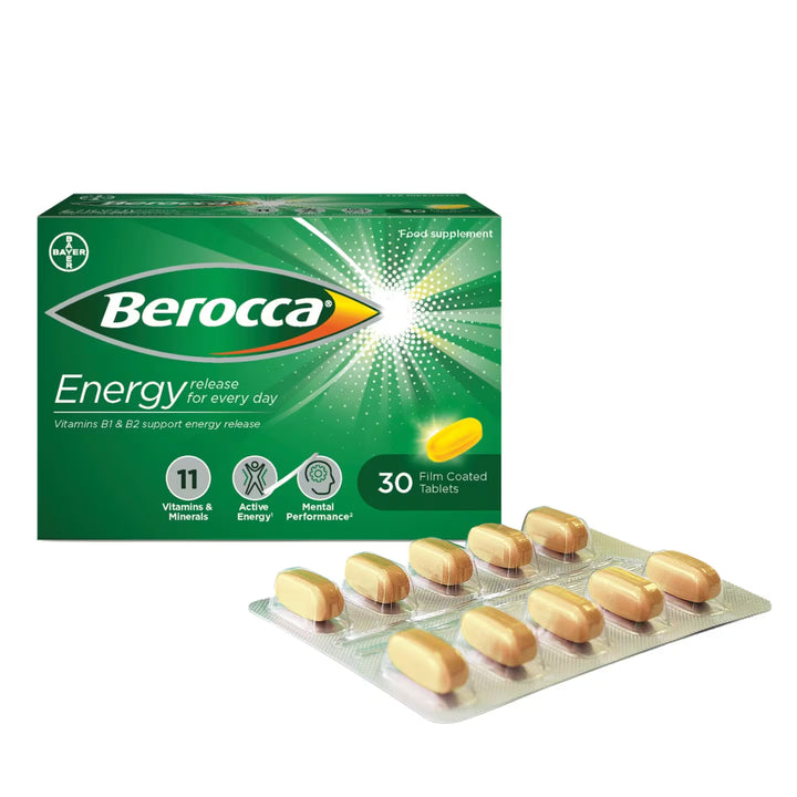 Berocca Energy Tablets 30 Multi Vitamins Berocca Energy Tablets 30 | Daily Energy &amp; Immune Support Ireland