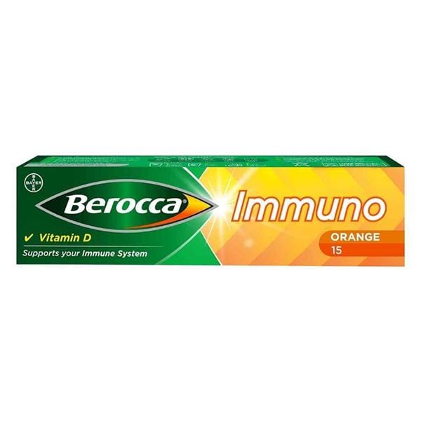 Berocca Immuno Effervescent Tablets 15 PACK Multi Vitamins Berocca Immuno Effervescent Tablets 15 PACK