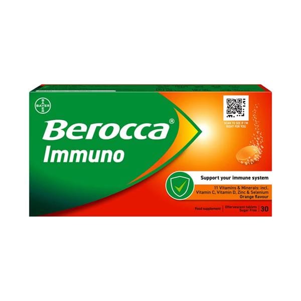 Berocca Immuno Effervescent Tablets 30 Multi Vitamins Berocca Immuno Effervescent Tablets 30