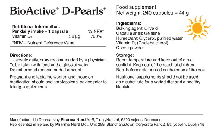 BioActive Vitamin D Pearls 1,520IU (240) Multi Vitamins