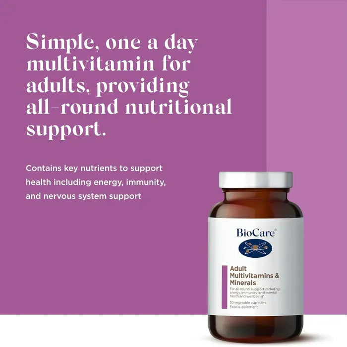 BioCare Adult Multivitamins and Minerals 30 Capsules Multi Vitamins BioCare Adult Multivitamins and Minerals 30 Capsules | Lir Pharmacy