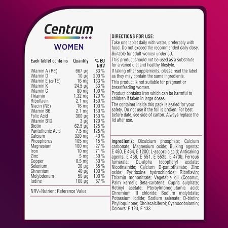 Centrum Women Multivitamin Tablets 30s Multi Vitamins