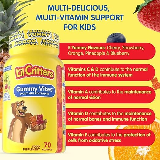 L’il Critters Gummy Vites Gummy Vitamins 70 Gummies Multi Vitamins L’il Critters Gummy Vites Kids Multivitamin 70 Gummies
