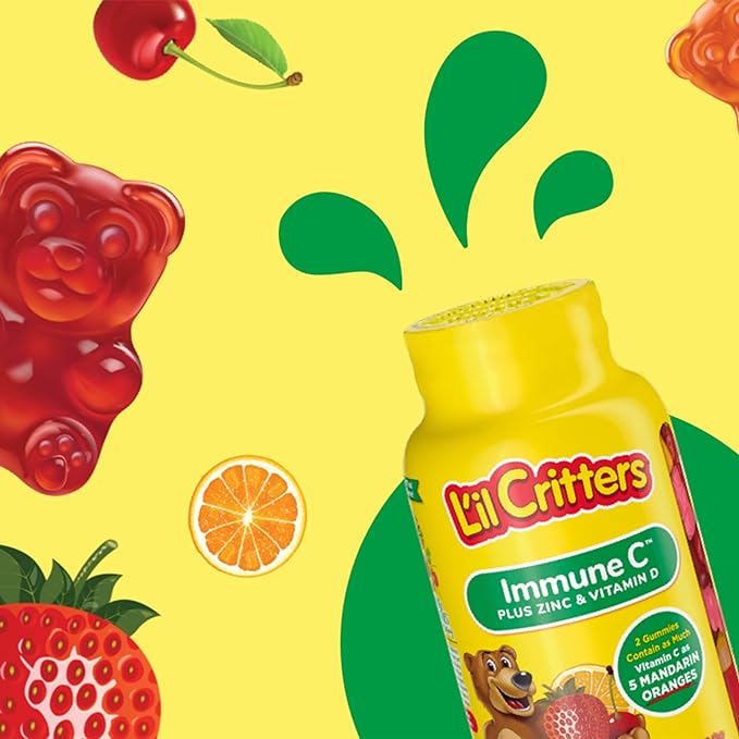 L’il Critters Immune C, Zinc & Vitamin D Gummy Vitamins (60) Multi Vitamins