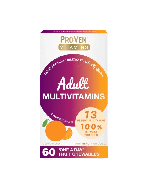 Pro-Ven Vitamins Adult Multivitamin Orange Flavour 60 Chewables Multi Vitamins Pro-Ven Vitamins Adult Multivitamin Orange Flavour 60 Chewables