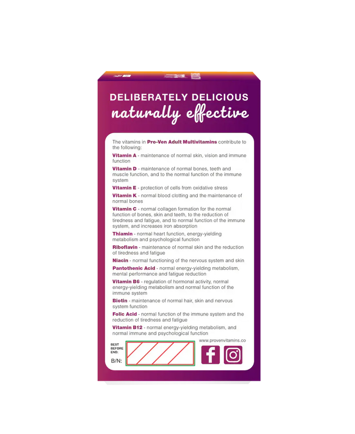 ProVen Adult Multivitamin 60 Chewables Multi Vitamins ProVen Adult Multivitamin 60 Chewables