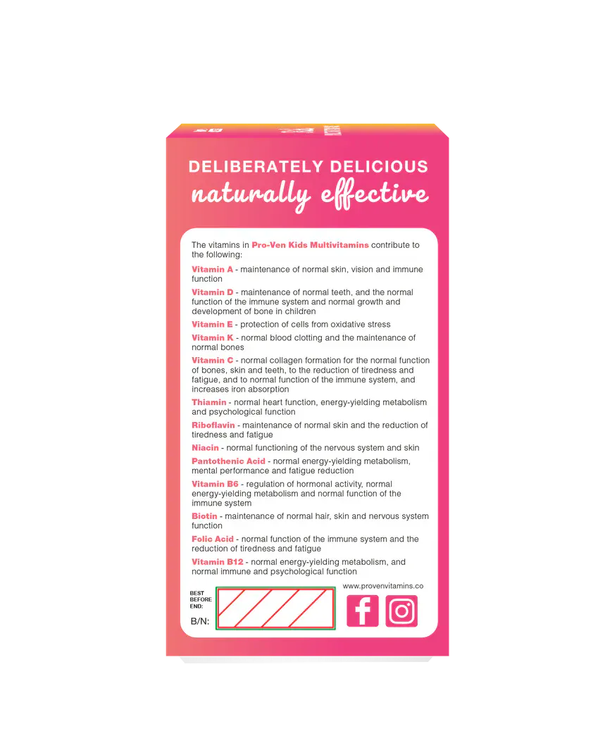ProVen Kids Multivitamin 60 Chewables Multi Vitamins ProVen Kids Multivitamin 60 Chewables
