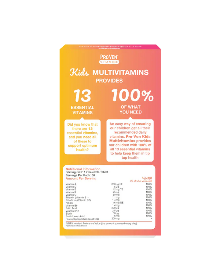 ProVen Kids Multivitamin 60 Chewables Multi Vitamins ProVen Kids Multivitamin 60 Chewables