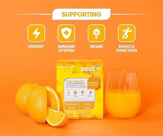 Revive Active Zest Active Orange 30 Sachets Ireland Multi Vitamins Revive Active Zest Active 30 Sachets Ireland | Energy Support Supplement