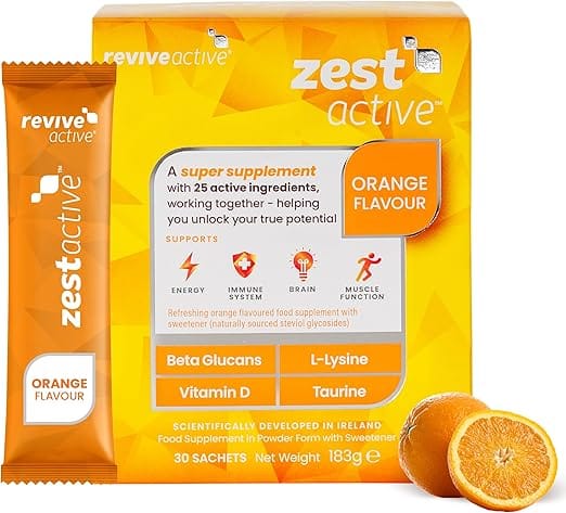 Revive Active Zest Active Orange 30 Sachets Ireland Multi Vitamins Revive Active Zest Active 30 Sachets Ireland | Energy Support Supplement