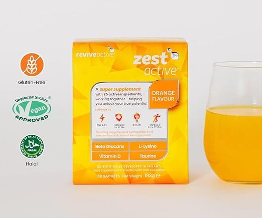 Revive Active Zest Active Orange 30 Sachets Ireland Multi Vitamins Revive Active Zest Active 30 Sachets Ireland | Energy Support Supplement