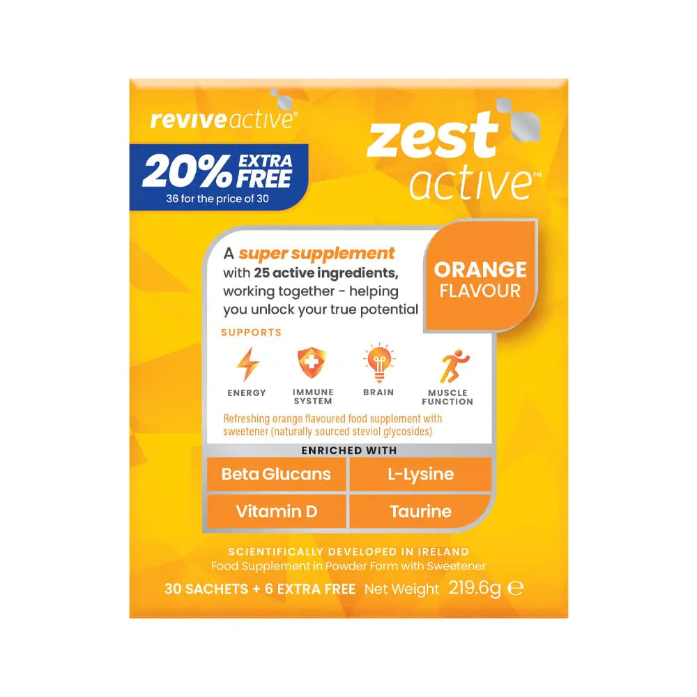 Revive Active Zest Active Orange 36 Sachets (20% EXTRA FREE) Multi Vitamins Revive Active Zest Active Orange 36 Sachets | Energy Support