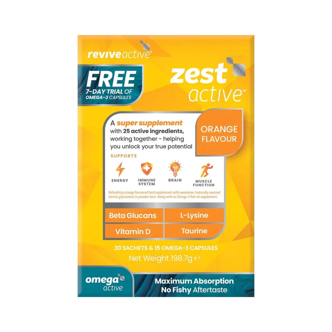 Revive Active Zest Orange with FREE Omega Active (30) Multi Vitamins Revive Active Zest Orange with FREE Omega Active (30)
