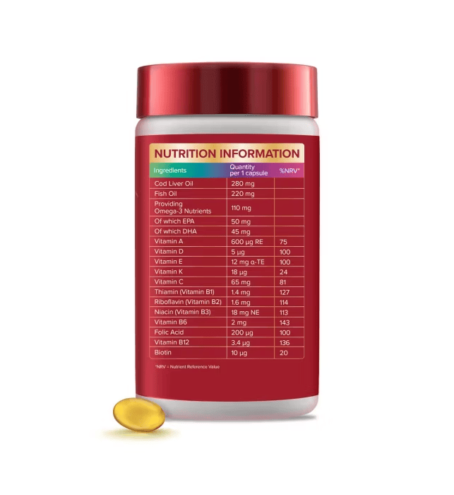 Seven Seas Cod Liver Oil Plus Multivitamins 30 Capsules Multi Vitamins Seven Seas Cod Liver Oil Plus Multivitamins 30 | Omega 3 Ireland