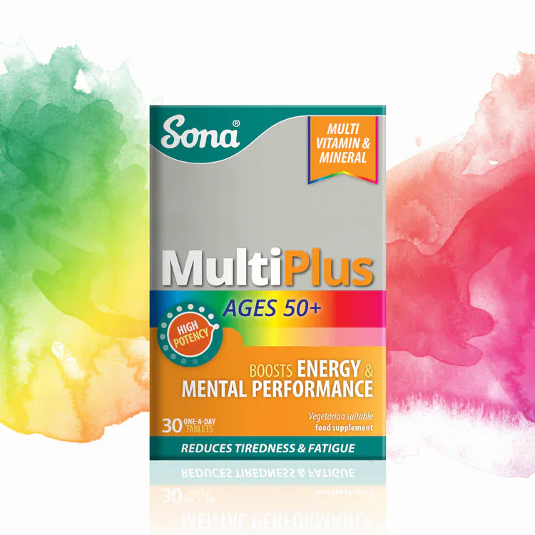 Sona MultiPlus Ages 50+ Tablets 30 Multi Vitamins Sona MultiPlus Ages 50+ 30 Tablets | Senior Multivitamin Ireland