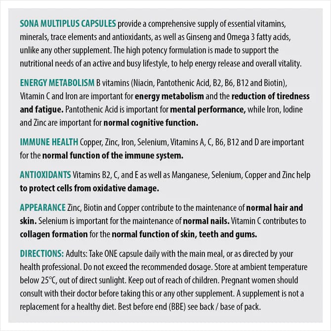 Sona MultiPlus Once a Day (30) Multi Vitamins