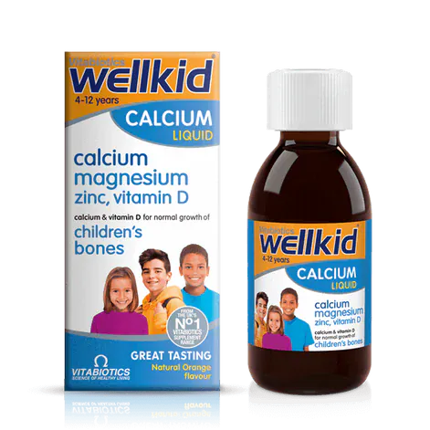 Vitabiotics Wellkid Calcium Liquid 150ml Multi Vitamins Wellkid Calcium Liquid 150ml | Kids Calcium Supplement Ireland