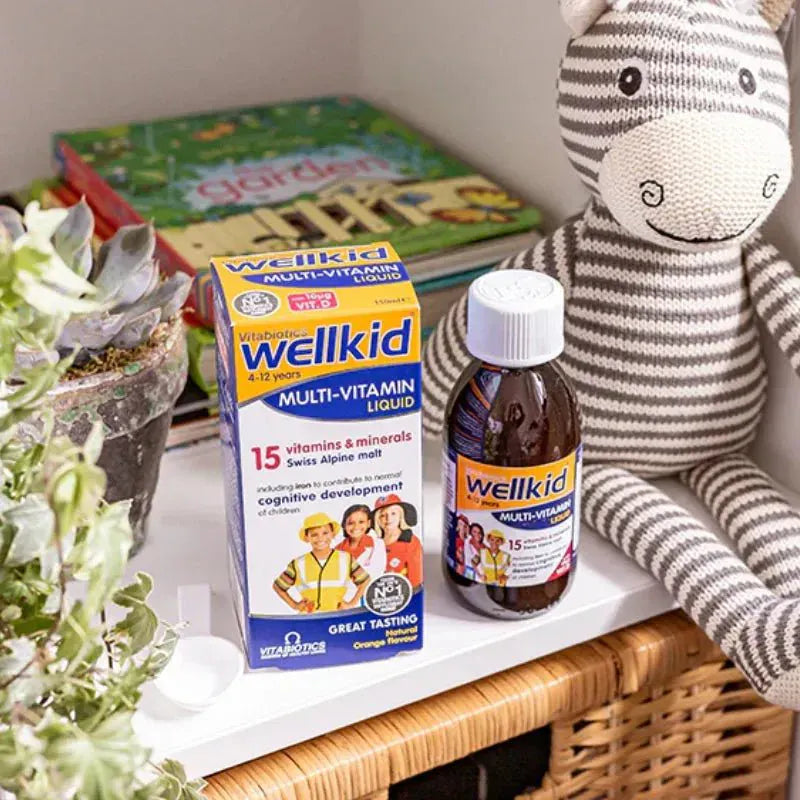 Vitabiotics Wellkid MultiVitamin Liquid 150ml Multi Vitamins Wellkid MultiVitamin Liquid 150ml | Kids Liquid Vitamins Ireland