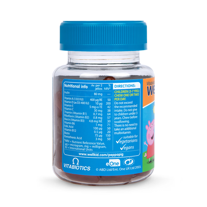 Vitabiotics Wellkid Peppa Pig MultiVitamins 30 Gummies Multi Vitamins Wellkid Peppa Pig MultiVitamins 30 Gummies | Kids Vitamins Ireland