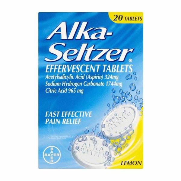 Alka-Seltzer Effervescent Tablets Lemon Flavour 20 Pack Pain Relief Alka-Seltzer Effervescent Tablets Lemon Flavour 20 Pack