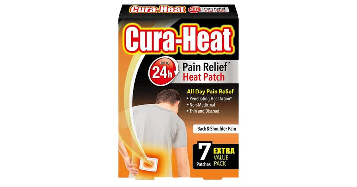 Cura Pain Relief Heat Patches - Back Pain Patch 7s Pain Relief