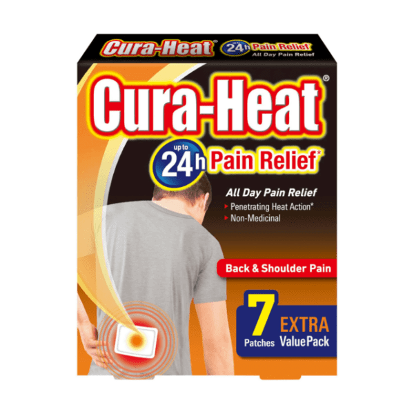 Cura Pain Relief Heat Patches - Back Pain Patch 7s Pain Relief