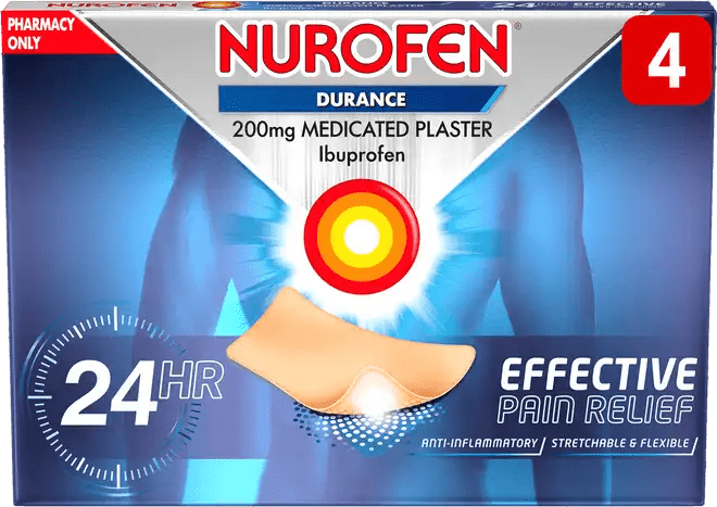 Nurofen Durance 200mg Medicated Plaster (4) Pain Relief