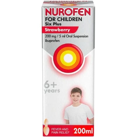 Nurofen For Children from 6 years Strawberry (200ml) Pain Relief PA0979/056/002