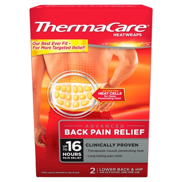 Thermacare Heat Wraps Pain Relief Lower Back & Hip (2) Pain Relief