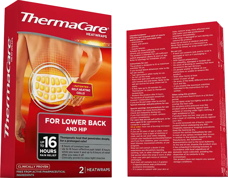Thermacare Heat Wraps Pain Relief Lower Back &amp; Hip (2) Pain Relief Thermacare Heat Wraps Pain Relief Lower Back &amp; Hip (2)