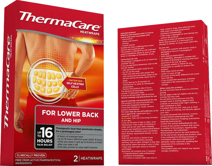Thermacare Heat Wraps Pain Relief Lower Back &amp; Hip (2) Pain Relief Thermacare Heat Wraps Pain Relief Lower Back &amp; Hip (2)
