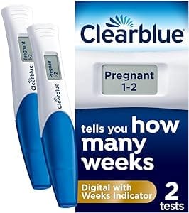 Clearblue Digital Pregnancy Test with Weeks Indicator (2) Pregnancy Supplements