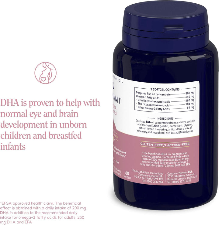 MorDHA Prenatal Omega-3 Fish Oil (60) Pregnancy Supplements