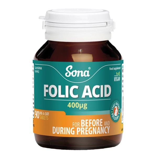 Sona Folic Acid 400mcg Tablets 90