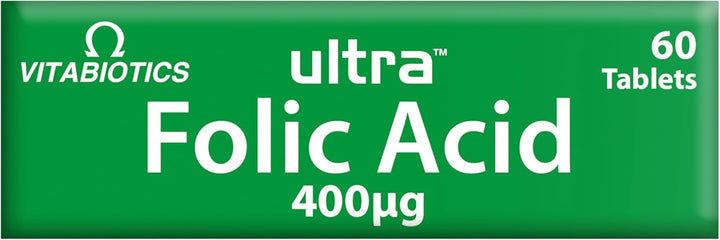 Vitabiotics Folic Acid 400mcg with Vitamin B12 60 Tablets Pregnancy Supplements Vitabiotics Folic Acid 400mcg 60 Tablets | Pregnancy Vitamins Ireland