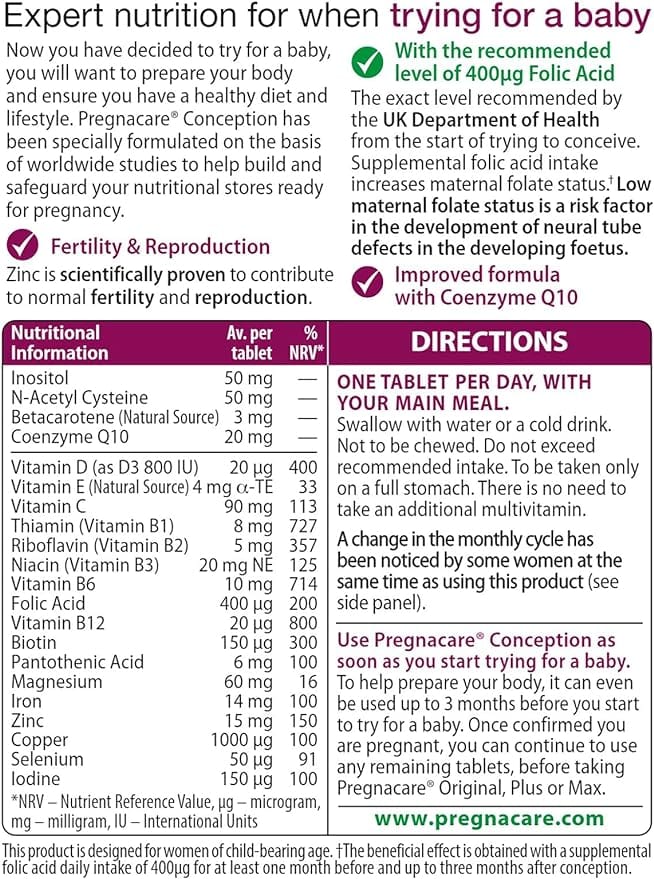 Vitabiotics Pregnacare Conception (30) Pregnancy Supplements