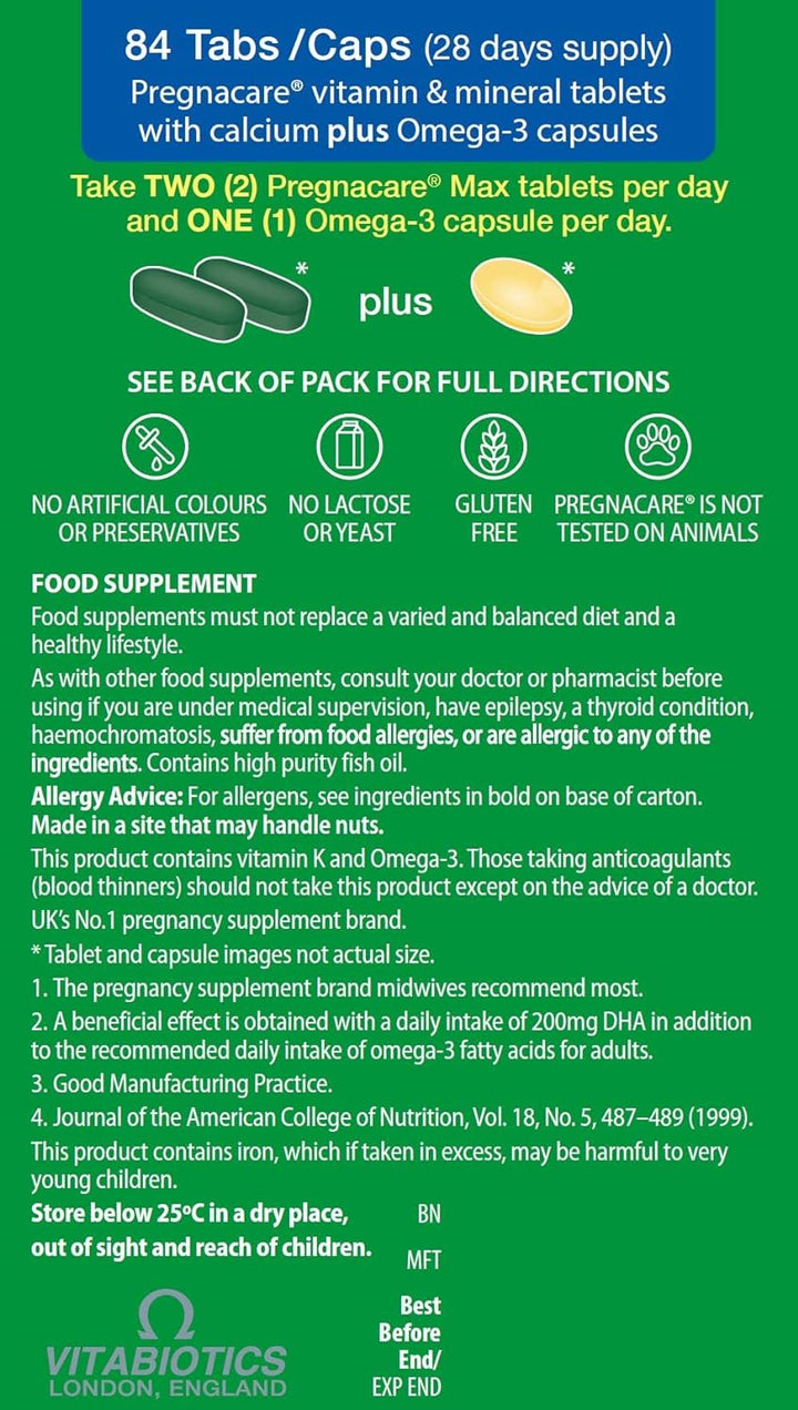 Vitabiotics Pregnacare Max (56/28) Pregnancy Supplements