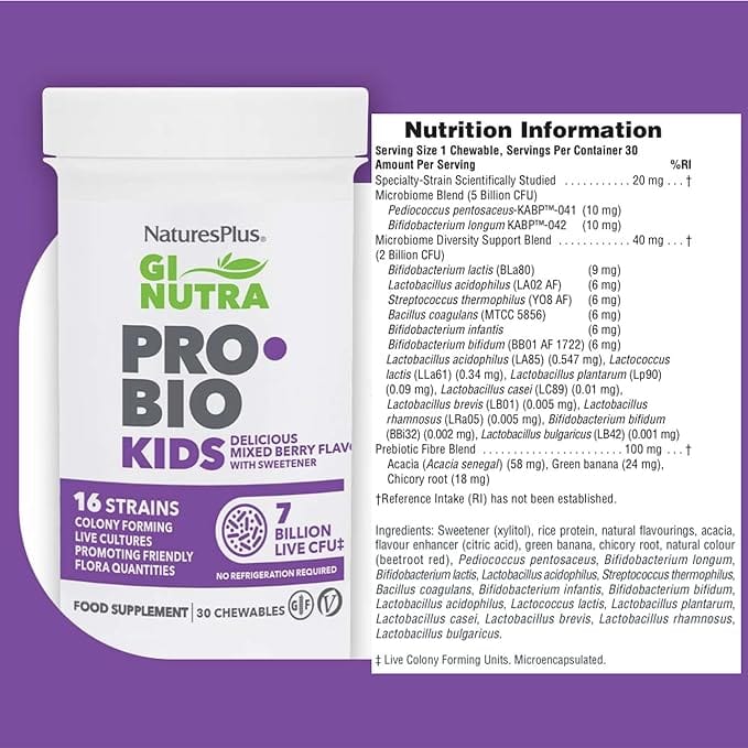 Natures Plus GI Nutra Probiotic Kids 30 Probiotics