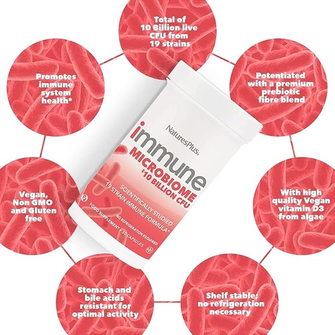 Natures Plus Immune Microbiome Probiotic 30 Capsules Probiotics Natures Plus Immune Microbiome Probiotic 30 | 10 Billion CFU Ireland