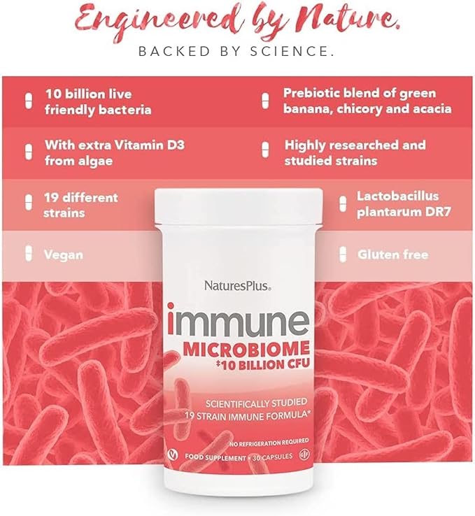 Natures Plus Immune Microbiome Probiotic 30 Capsules Probiotics Natures Plus Immune Microbiome Probiotic 30 | 10 Billion CFU Ireland