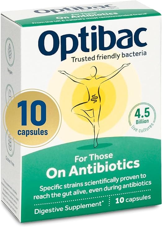 OptiBac Probiotics For Those On Antibiotics 10 Capsules Probiotics OptiBac Probiotics For Those On Antibiotics 10 Capsules
