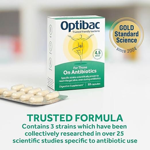 OptiBac Probiotics For Those On Antibiotics 10 Capsules Probiotics OptiBac Probiotics For Those On Antibiotics 10 Capsules